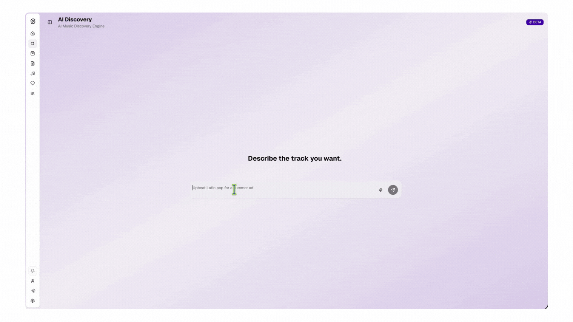 SABIA Demo - Music Discovery and Licensing